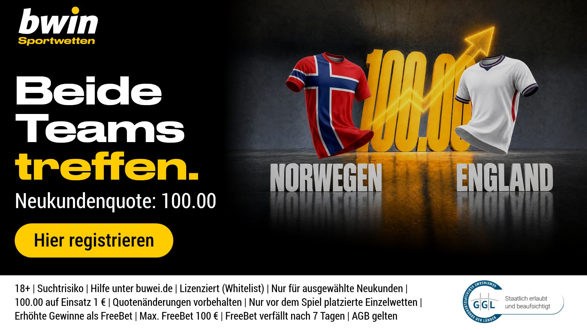 Norwegen England bwin