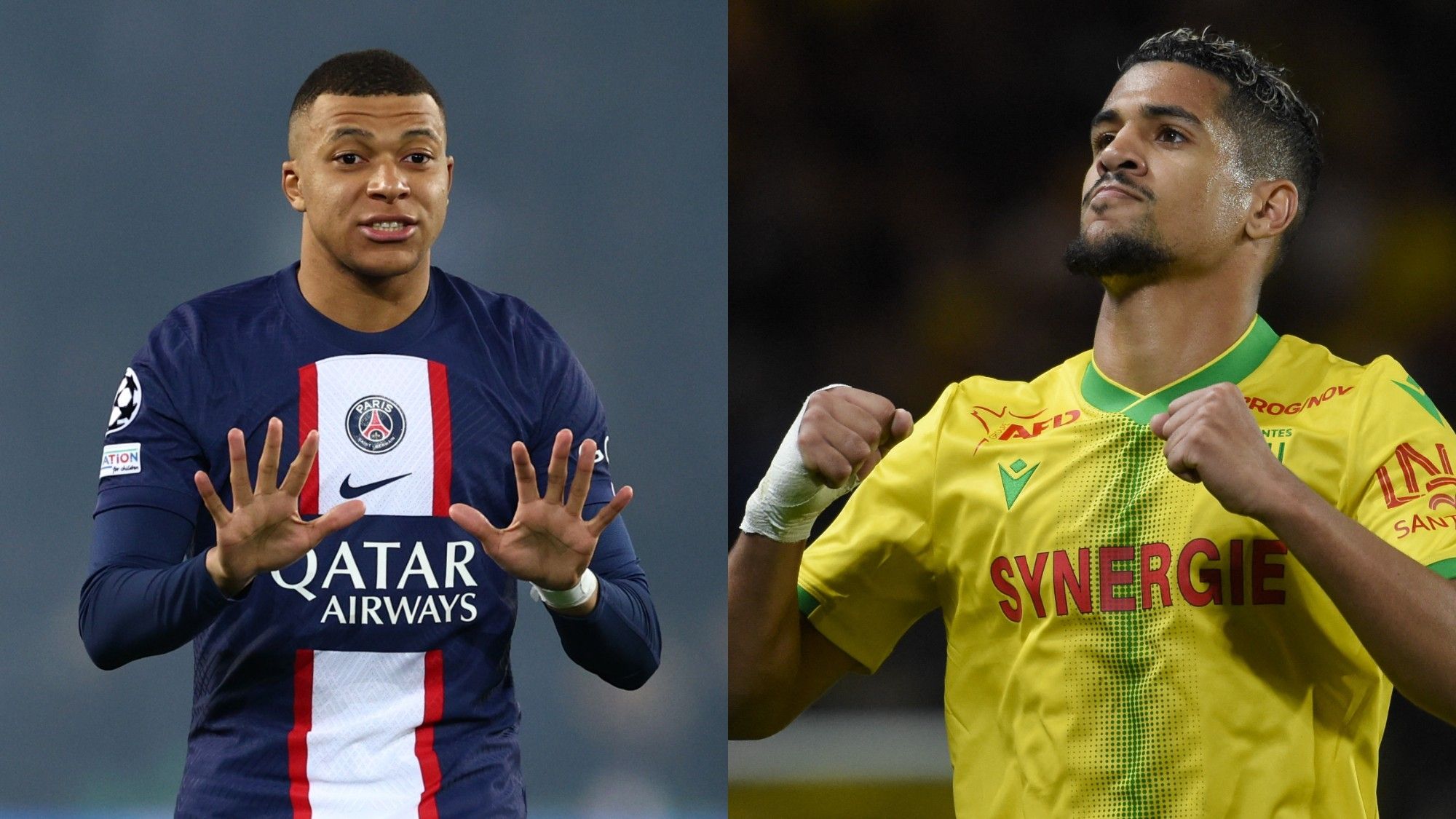 PSG Nantes Kylian Mbappe Ludovic Blas