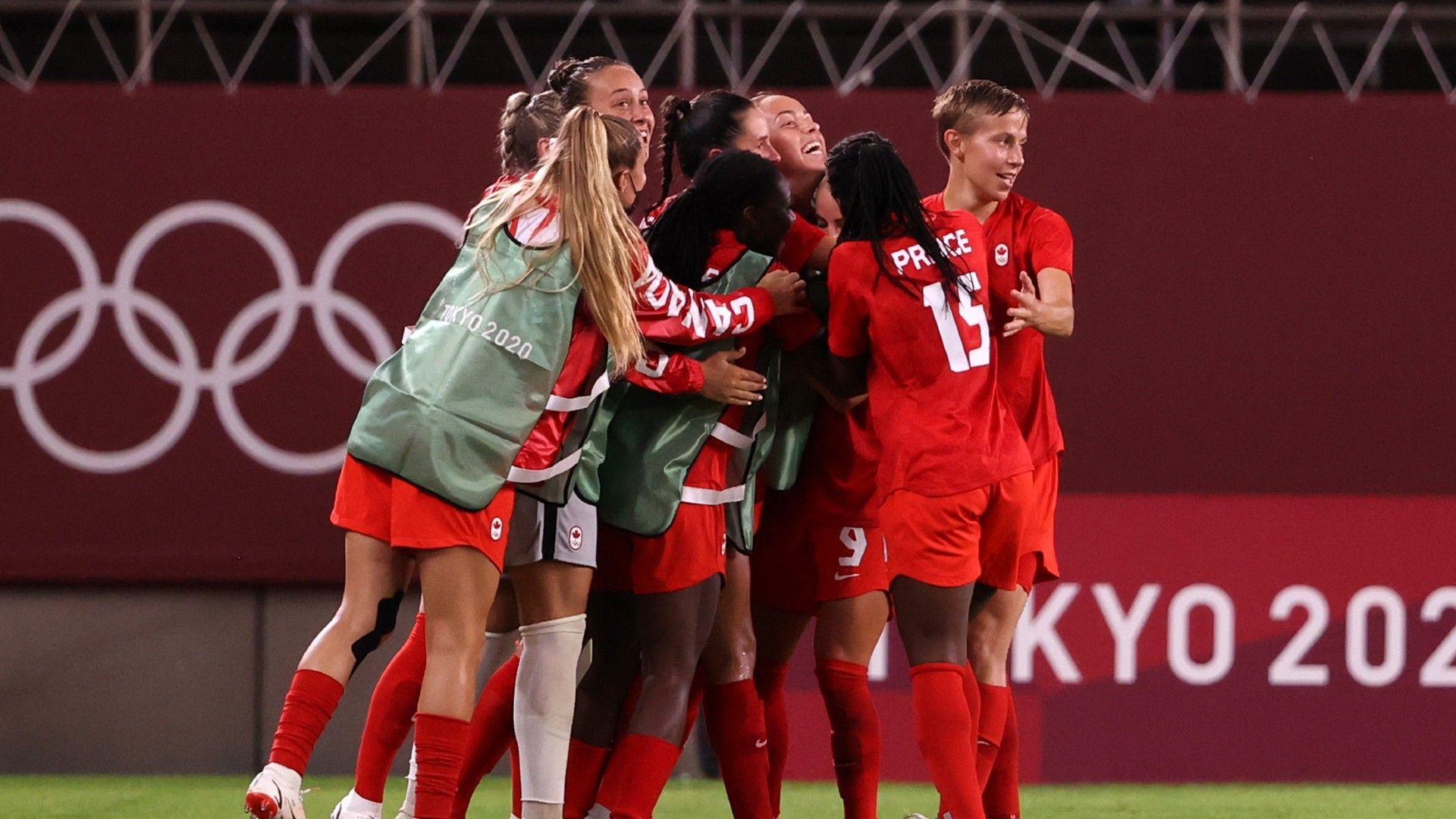 Canada celebrate vs Team GB Olympics 2020