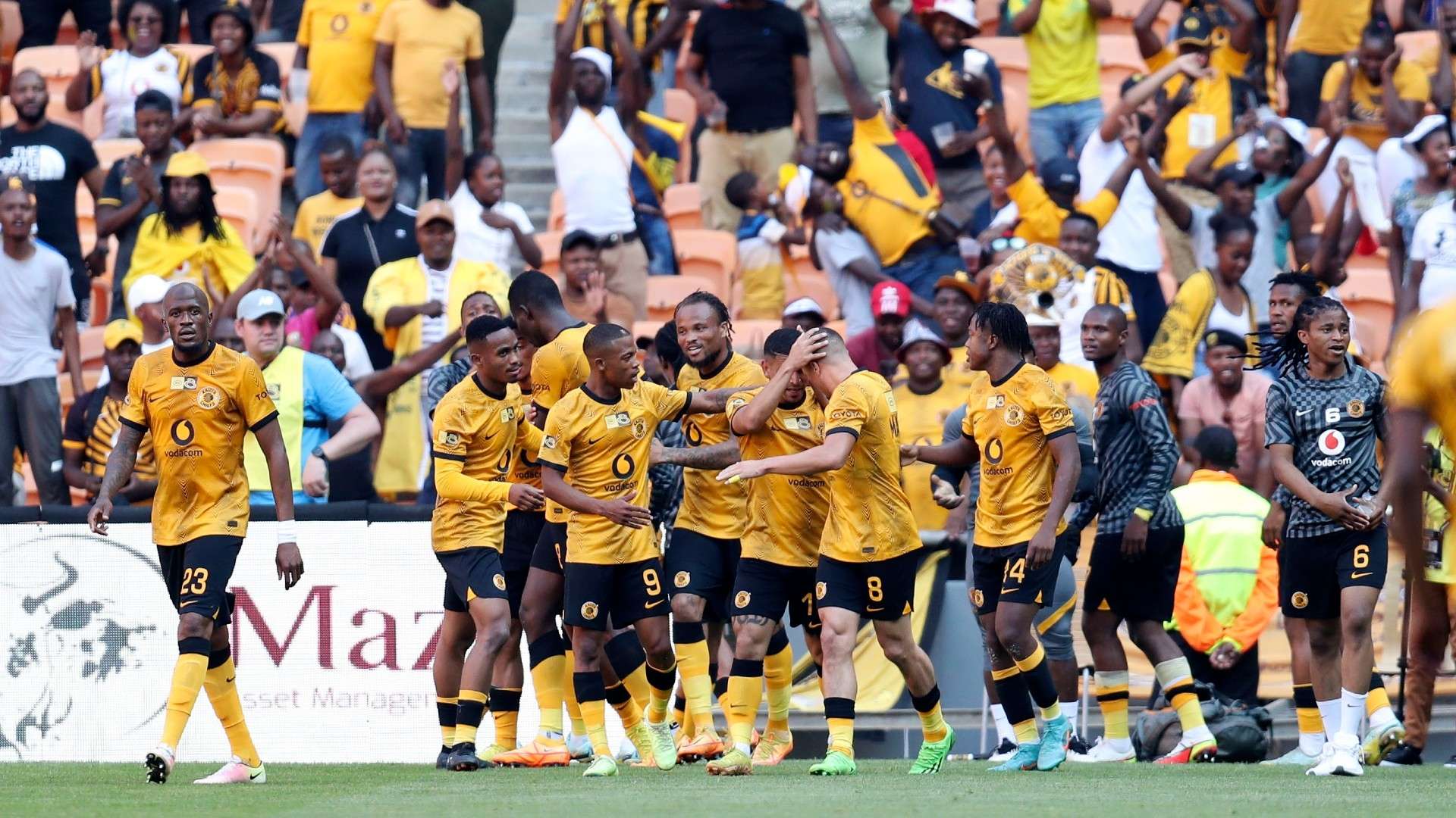 Kaizer Chiefs players celebrate, October 2022