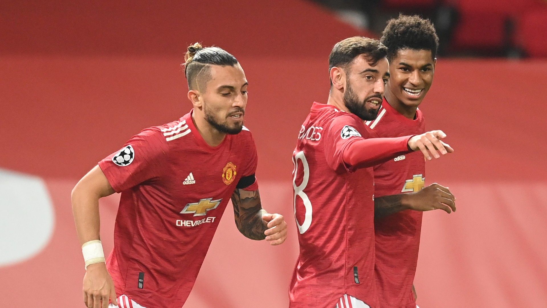 Fernandes Telles Rashford Man Utd 2020