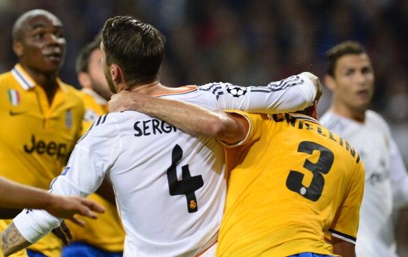 Sergio Ramos Giorgio Chiellini Real Madrid Juventus UEFA Champions League 10232013