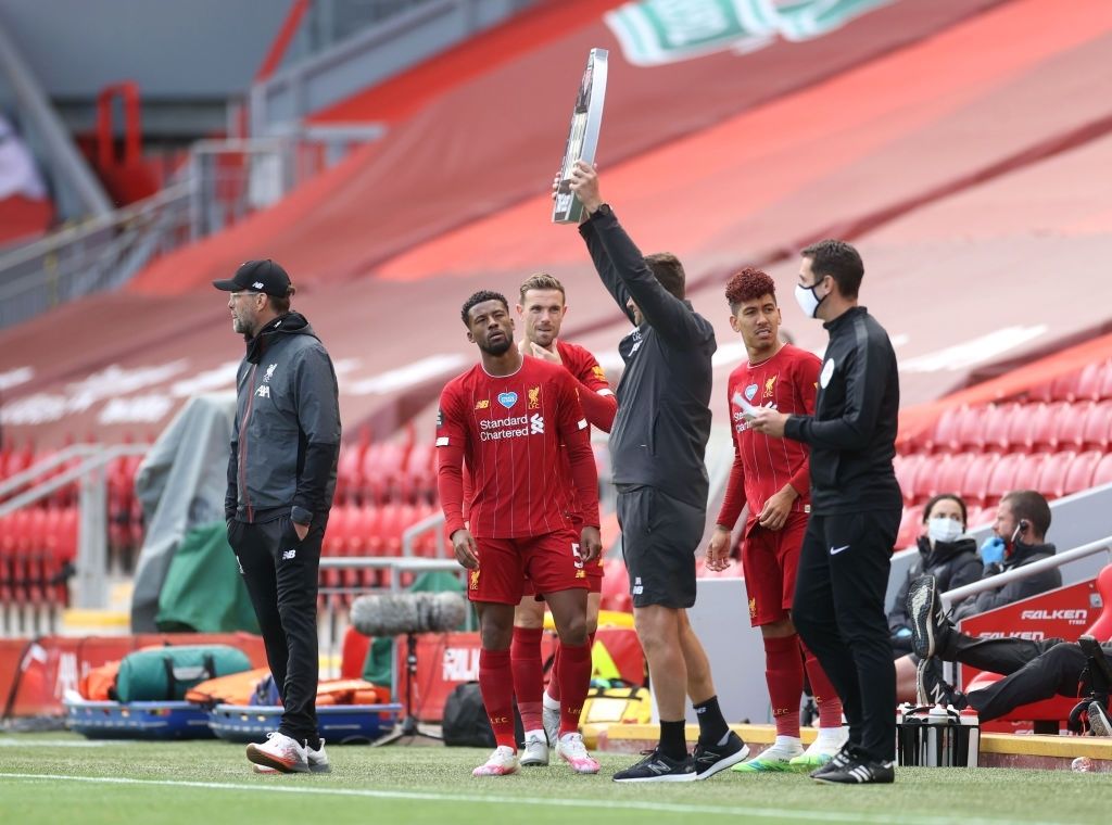 Substitution Liverpool v Aston Villa EPL 05072020