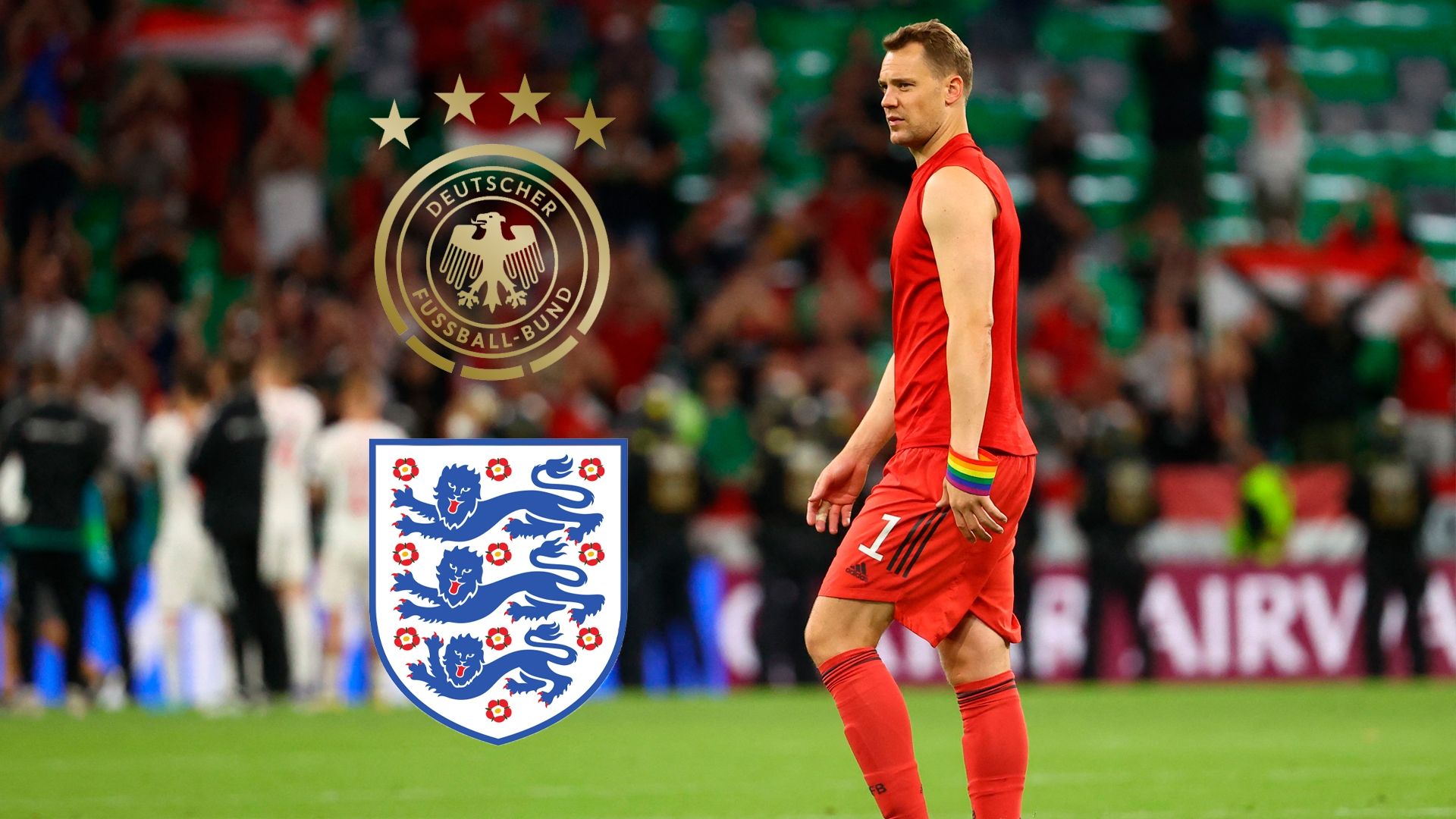 Deutschland England Manuel Neuer Regenbogen Kapitänsbinde LIVE-STREAM TV gfx