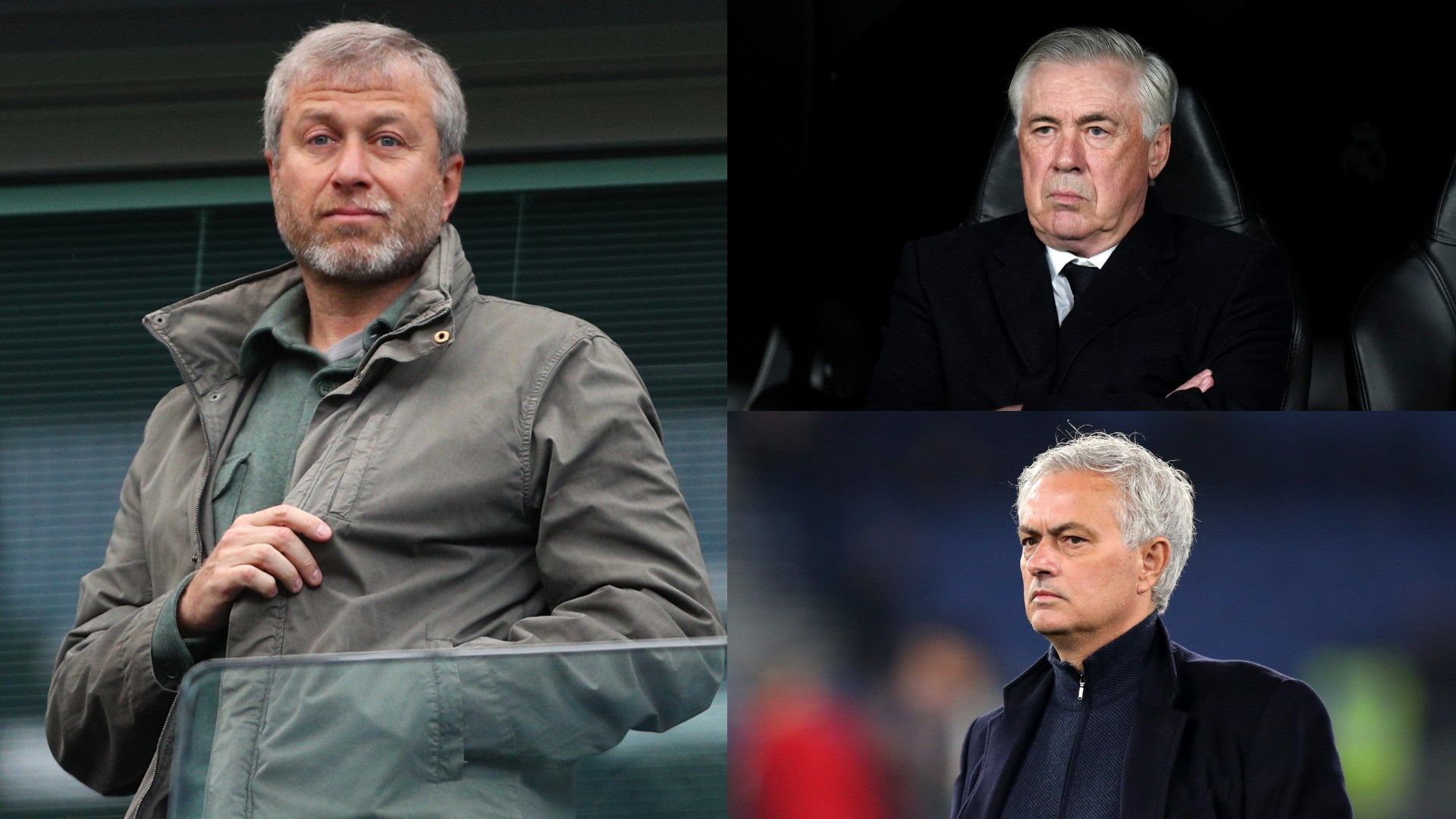 Roman Abramovich Carlo Ancelotti Jose Mourinho Chelsea