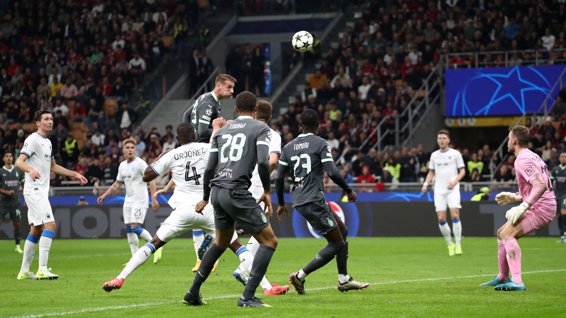 Francesco Camarda goal Milan Brugge 22102024