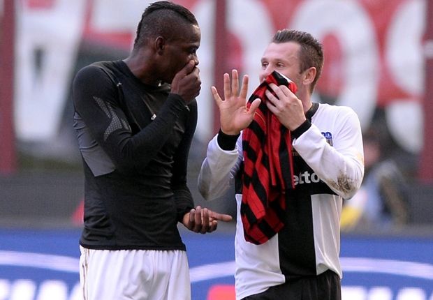 Balotelli Cassano Milan Parma Serie A