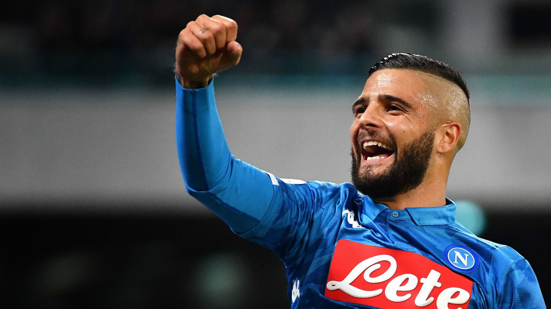 Lorenzo Insigne celebrating Napoli Empoli