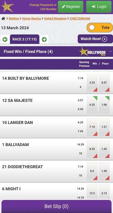 Hollywoodbets Mobile Betting