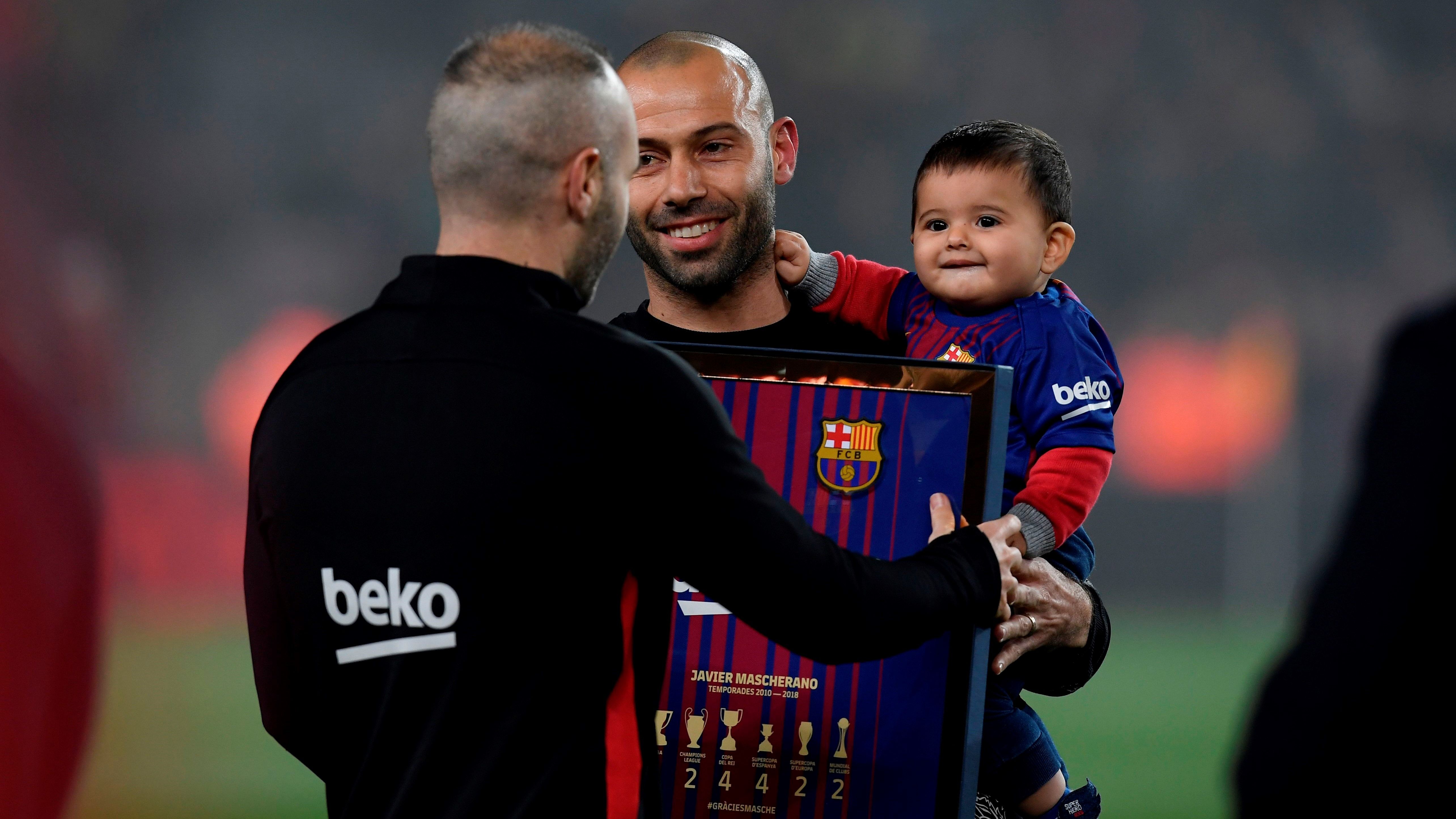 Javier Mascherano Andres Iniesta Barcelona Espanyol Copa del Rey 25012018