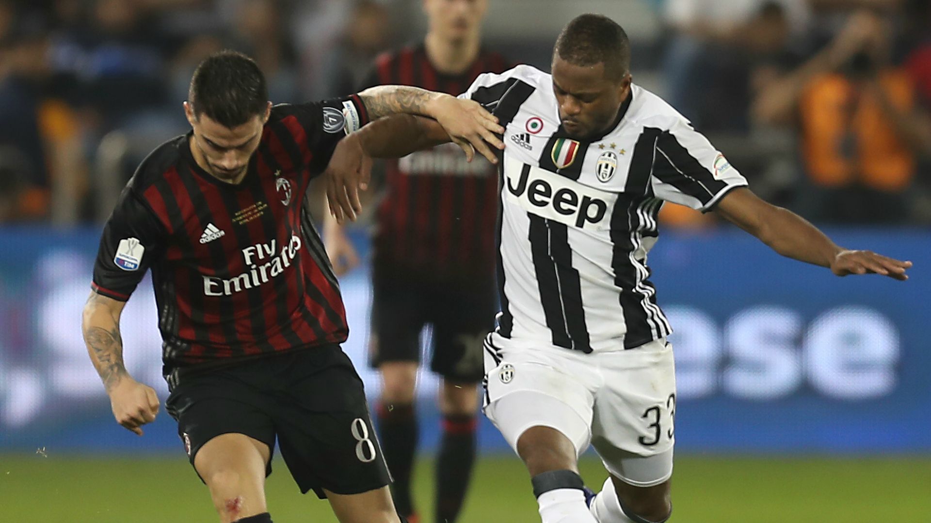 Patrice Evra Juventus Milan Italian Supercup 23122016