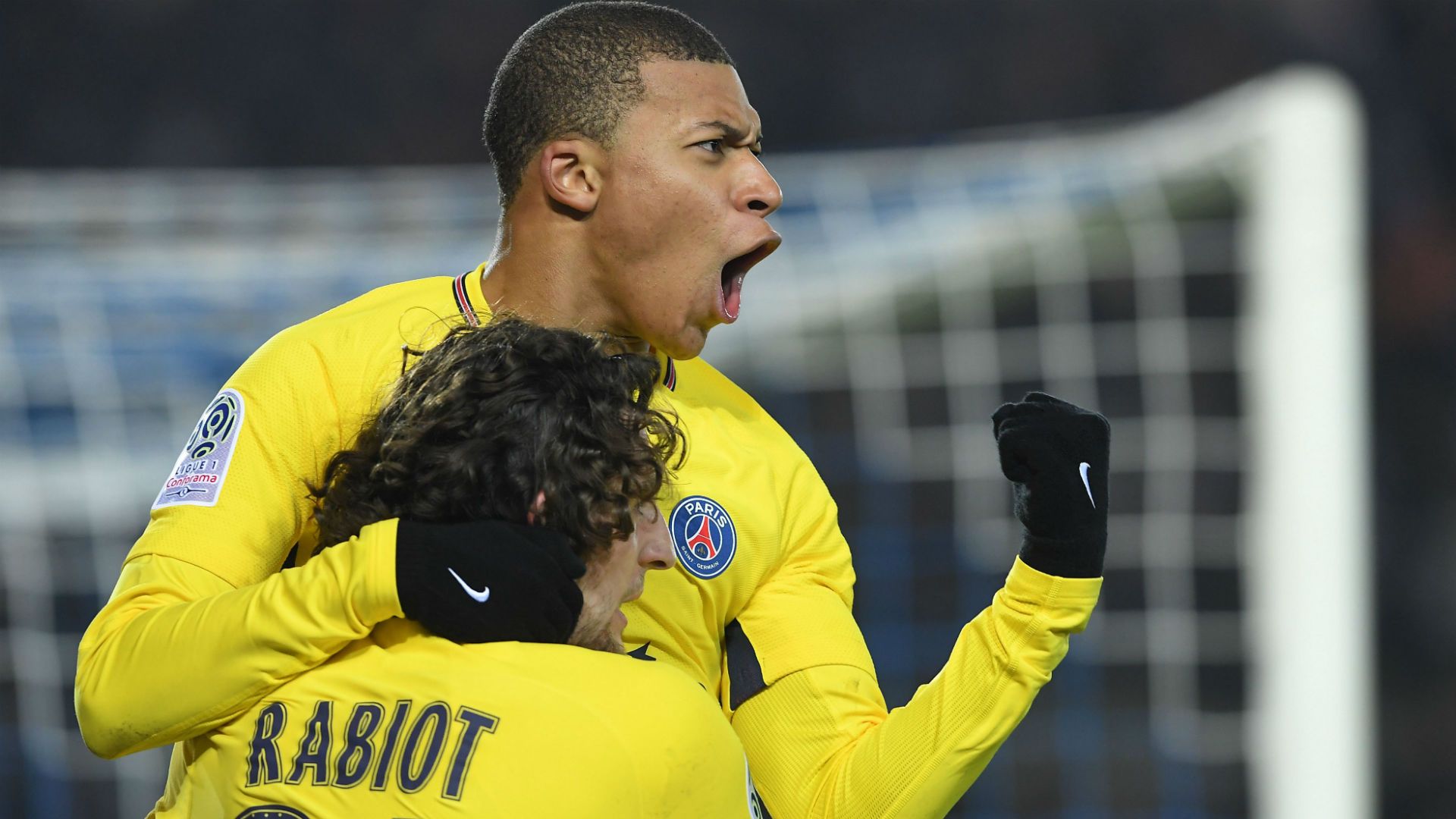 Kylian Mbappe Adrien Rabiot Strasbourg PSG Ligue 1 02122017