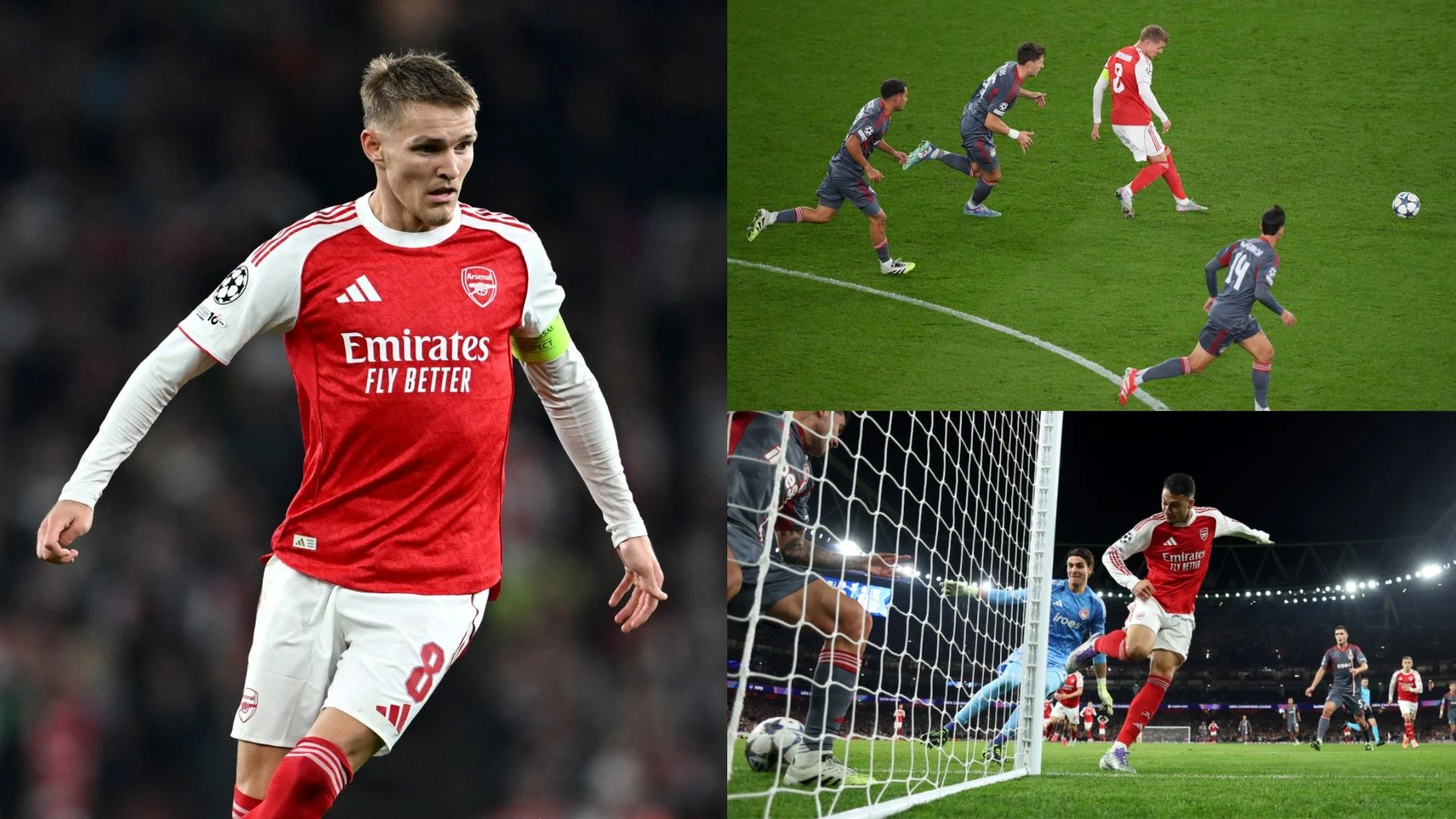 Arsenal Olympiacos Martin Odegaard 2025-26