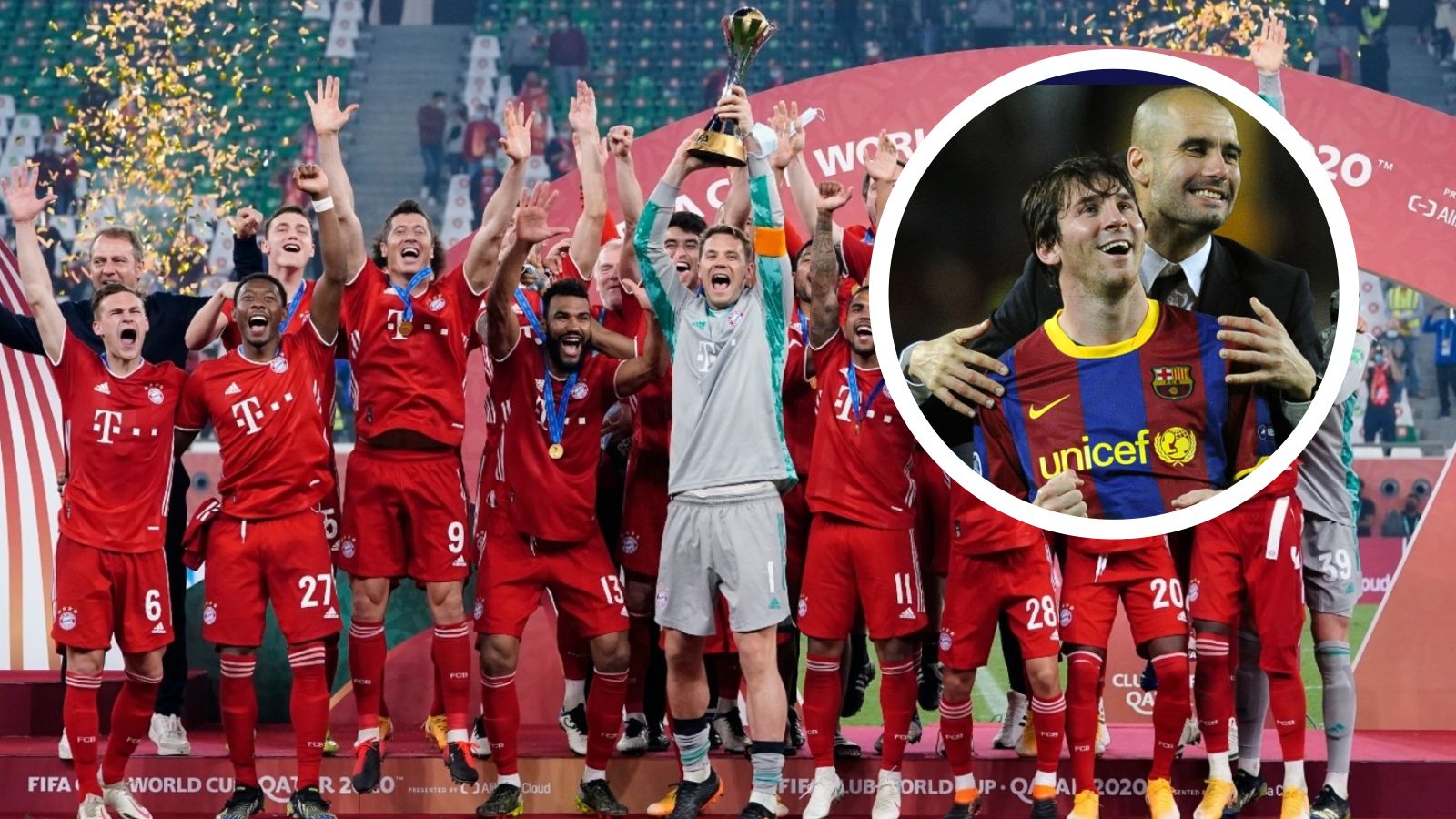 GFX Lionel Messi Pep Guardiola Bayern Barcelona