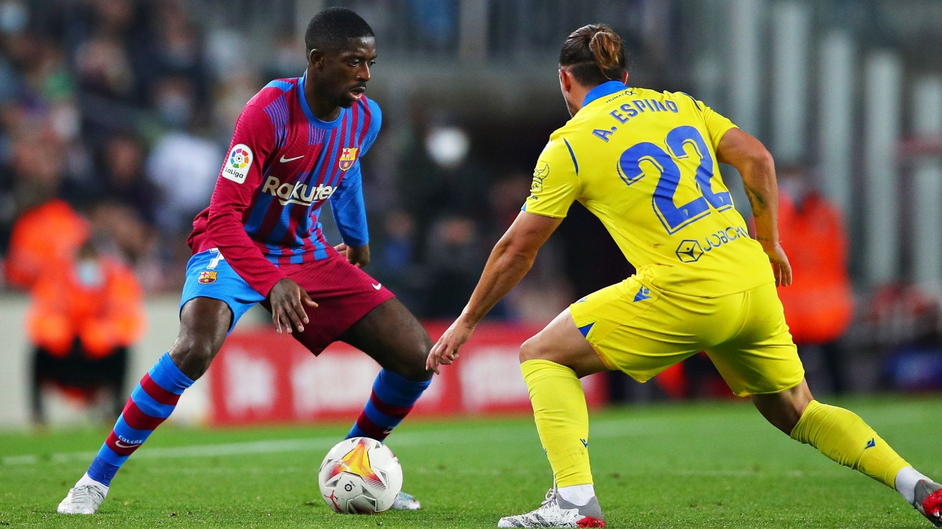 Ousmane Dembele, Alfonso Espino, Barcelona vs Cadiz, La Liga 2021-22