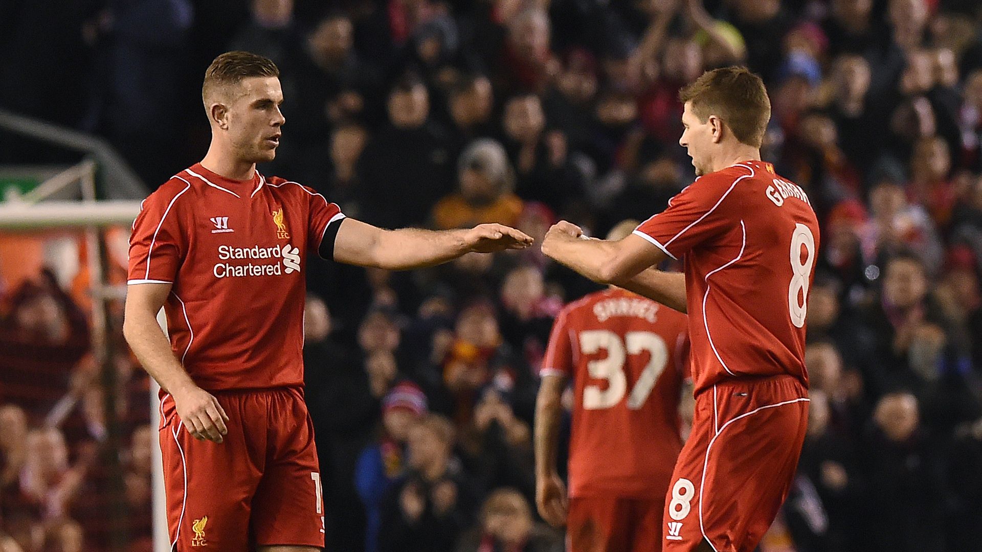 Jordan Henderson Steven Gerrard FC Liverpool 01202015