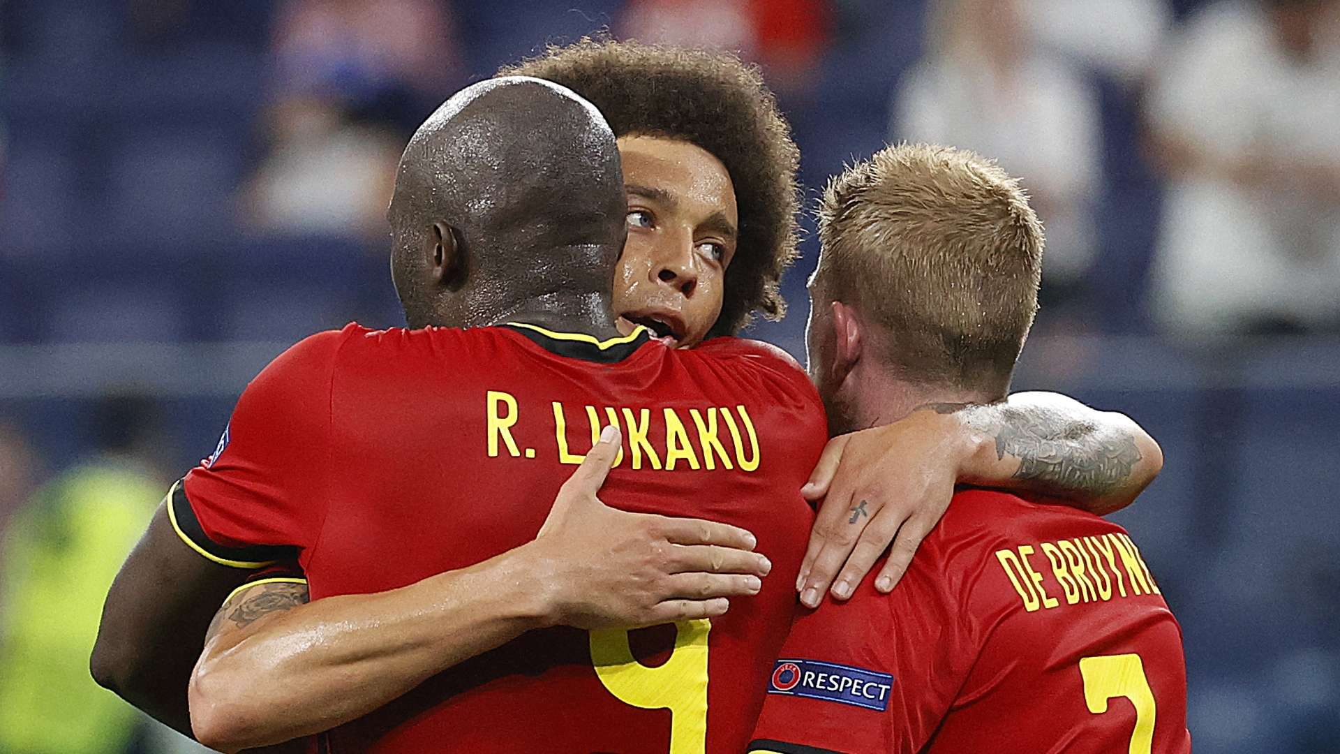Belgium celebrate Lukaku goal vs Finland