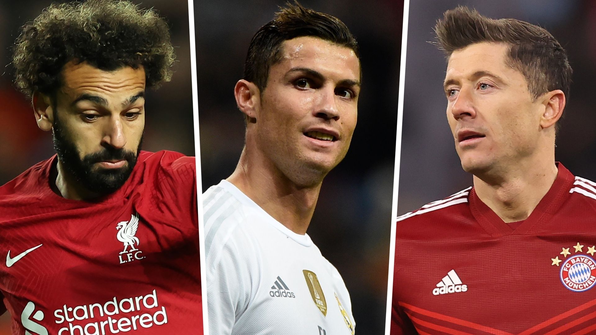 Mohamed Salah Cristiano Ronaldo Robert Lewandowski
