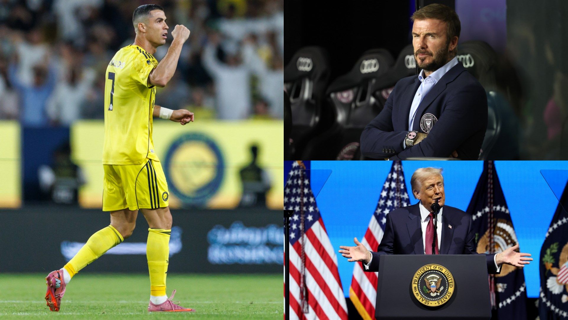 Cristiano Ronaldo David Beckham Donald Trump