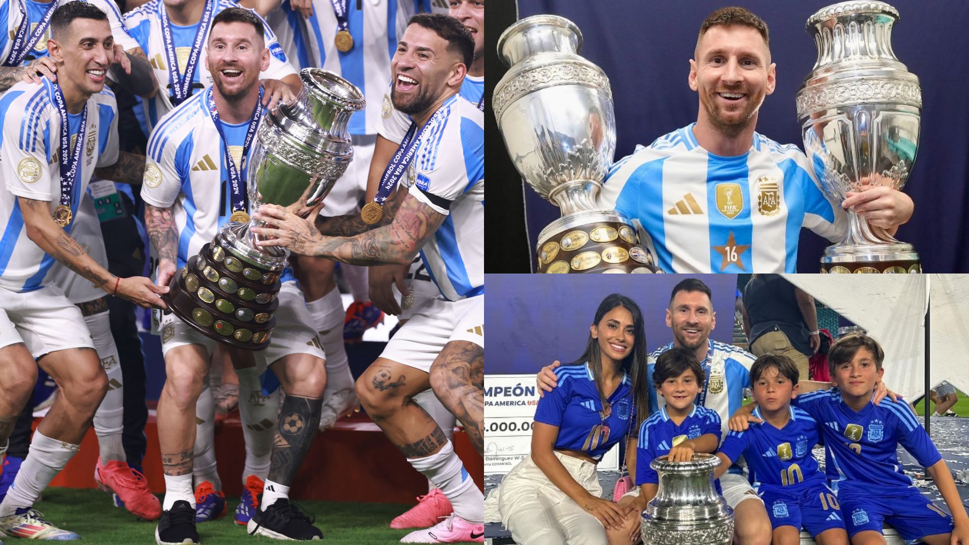 Lionel Messi Copa America trophy Antonela