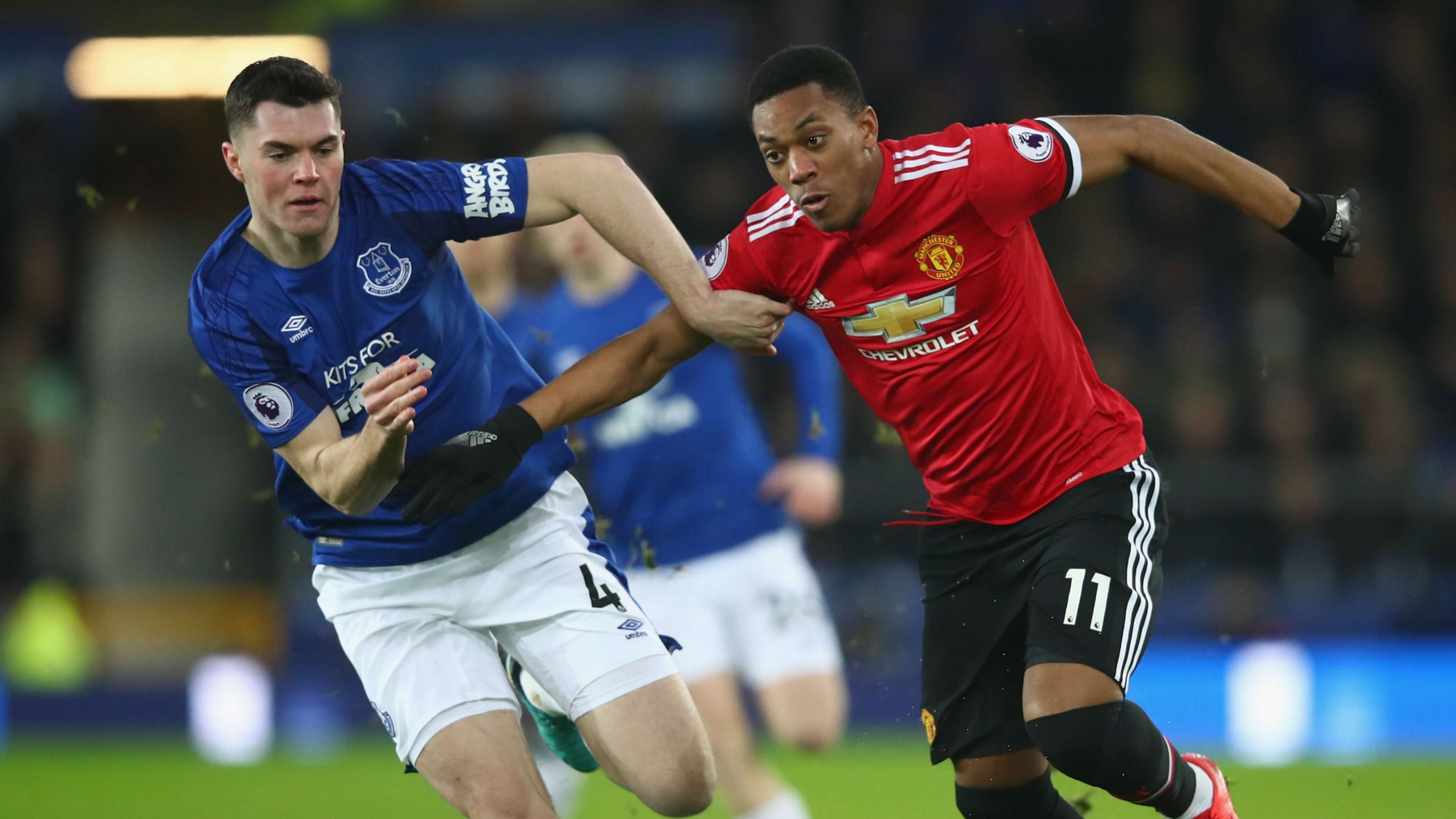 Anthony Martial Michael Keane Manchester United Everton