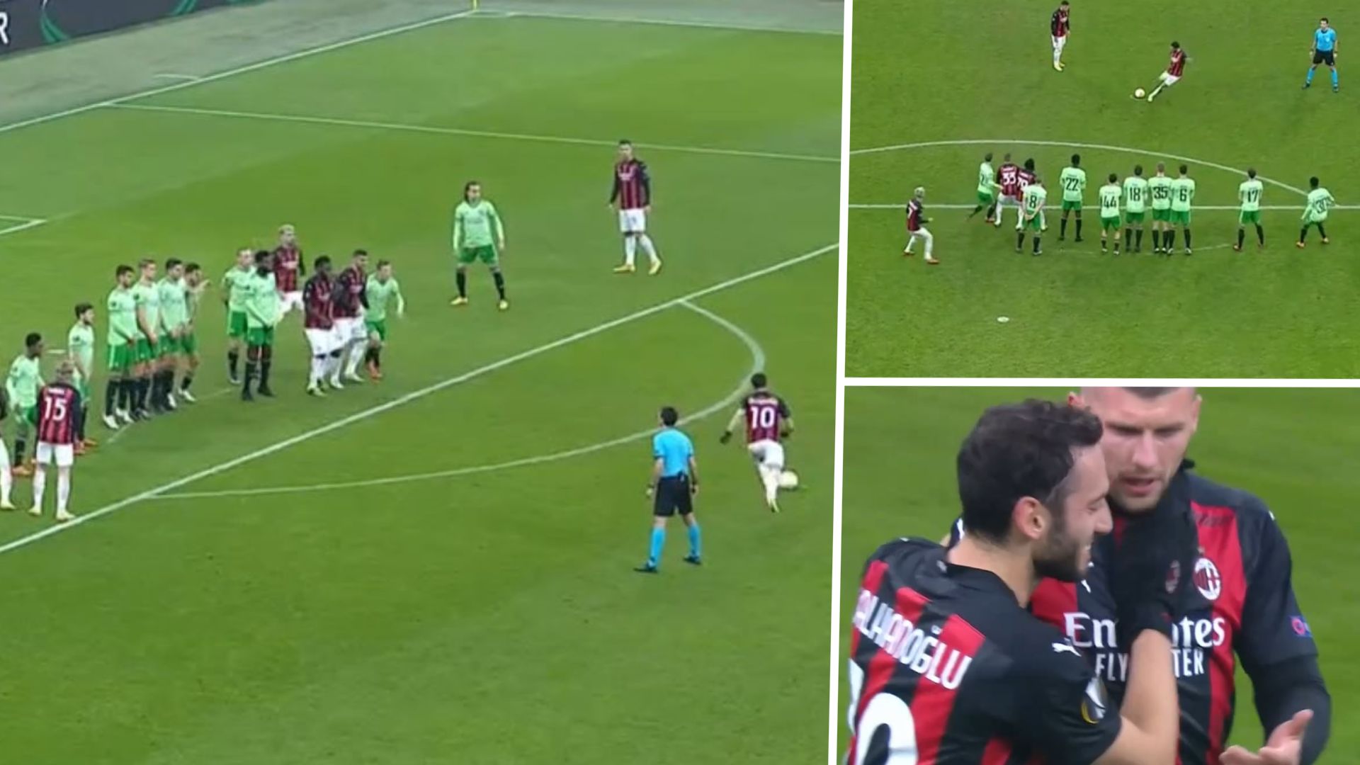 HAKAN CALHANOGLU MILAN CELTIC FREISTOSS GFX