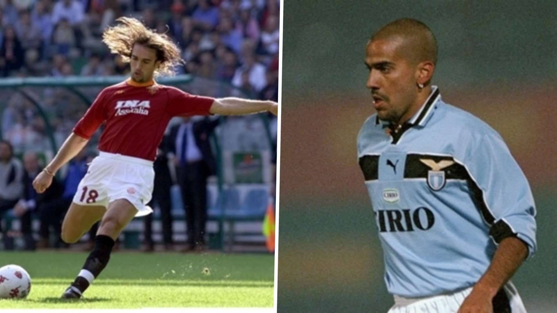 Roma Lazio Batistuta Veron