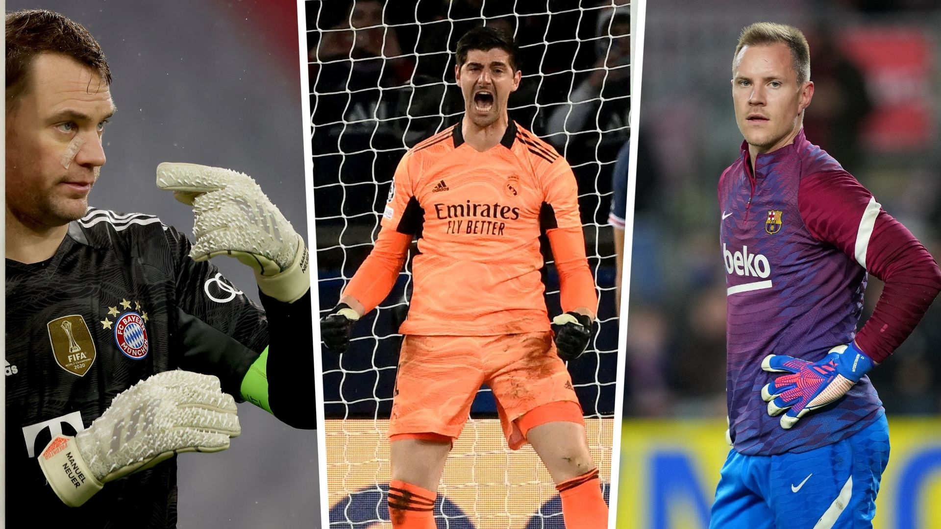 Manuel Neuer, Thibaut Courtois, Marc-Andre ter Stegen GFX