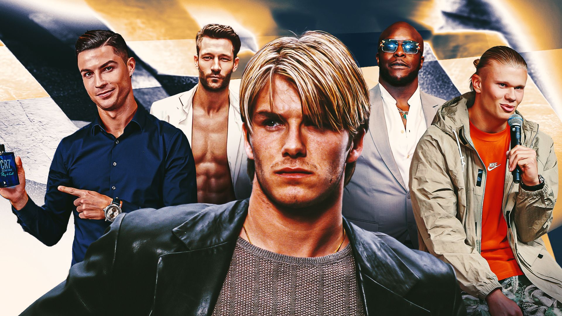 David Beckham Erling Haaland Cristiano Ronaldo