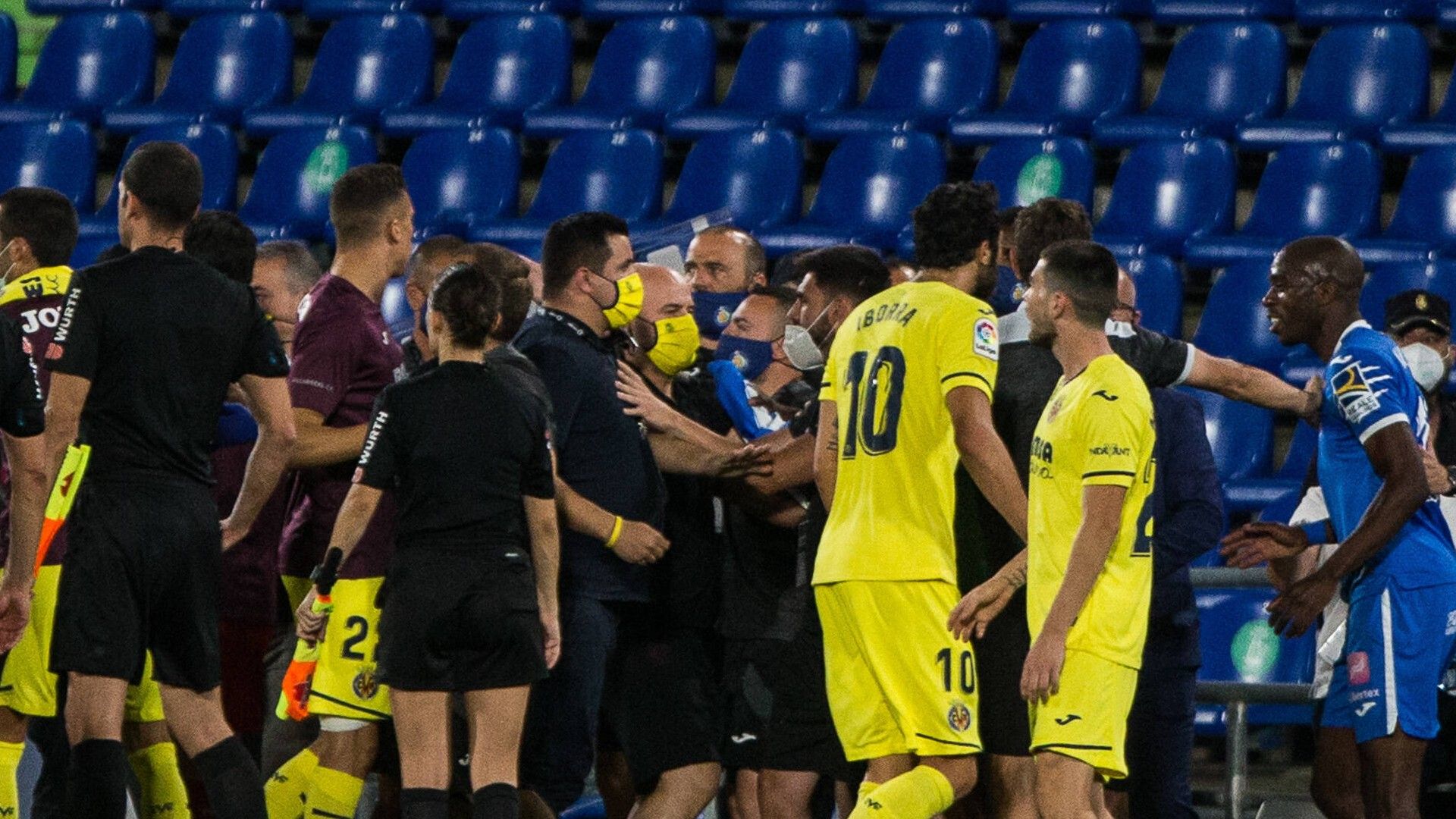 GER ONLY GETAFE VILLARREAL AUSEINANDERSETZUNG POLIZEI PLATZVERWEISE