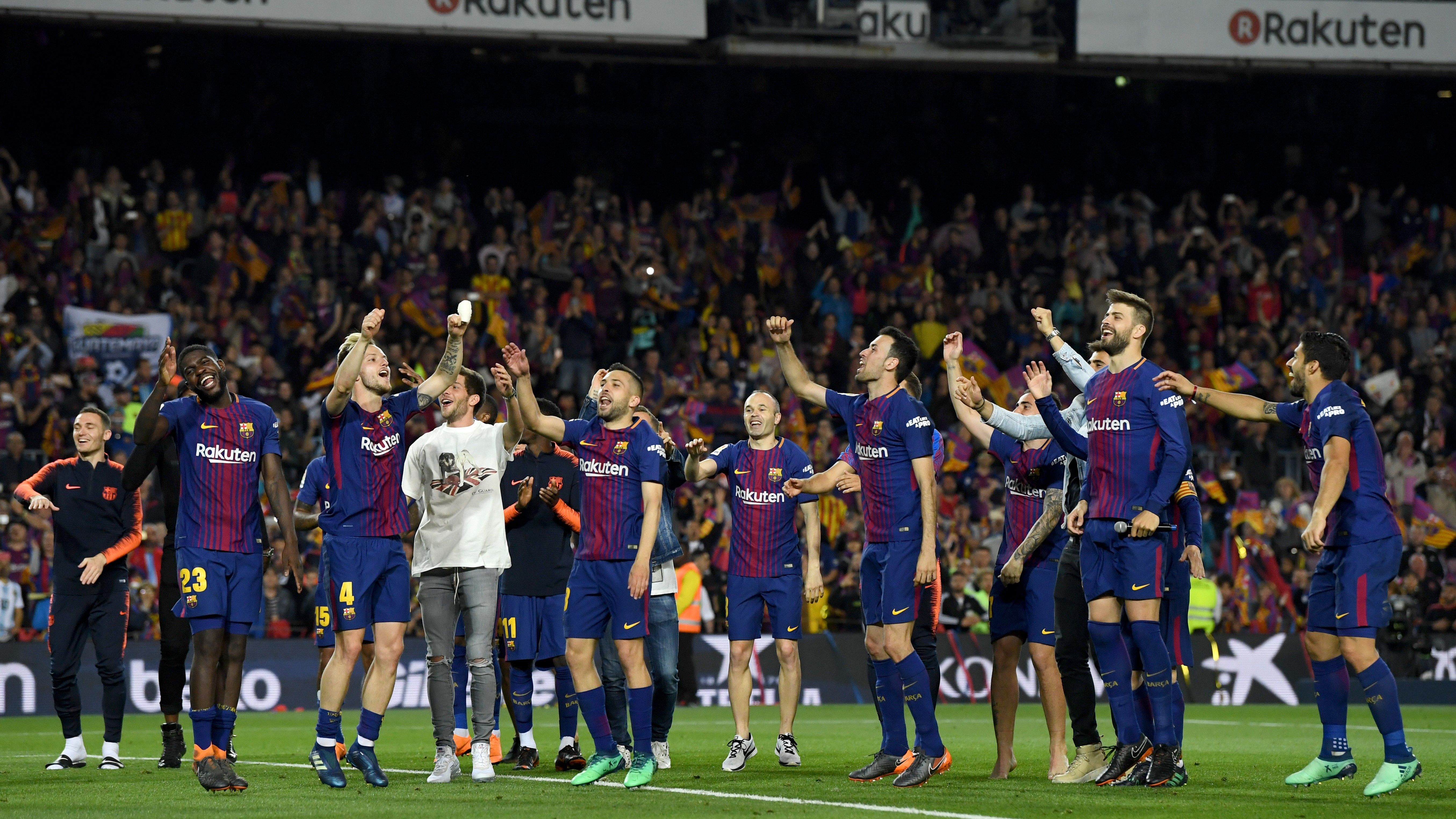 Festejo Barcelona Real Madrid El Clasico LaLiga 06052018