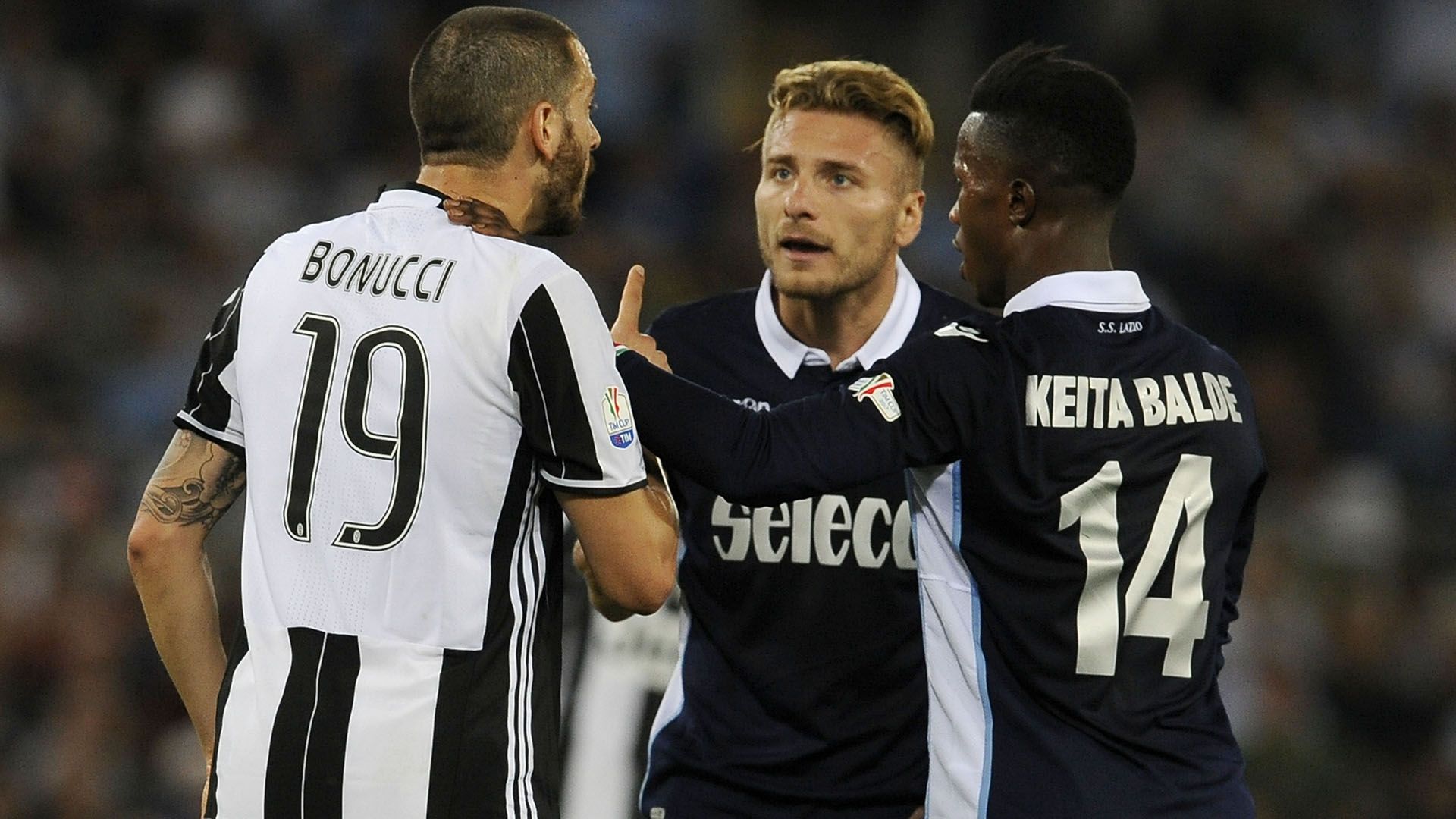 Bonucci Keita Immobile Juventus Lazio Coppa Italia