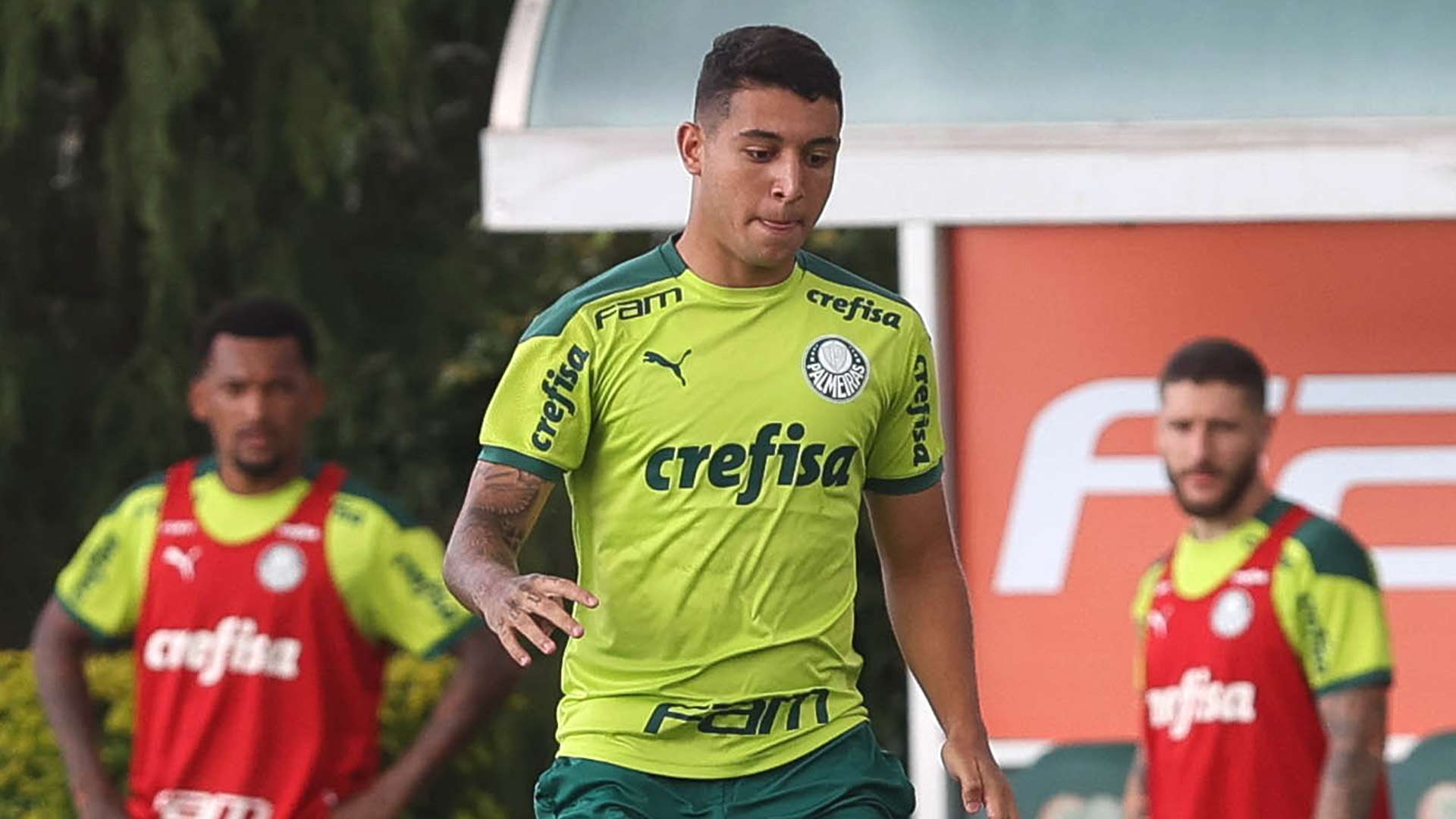 Pedro Bicalho em treino do Palmeiras, 12032022