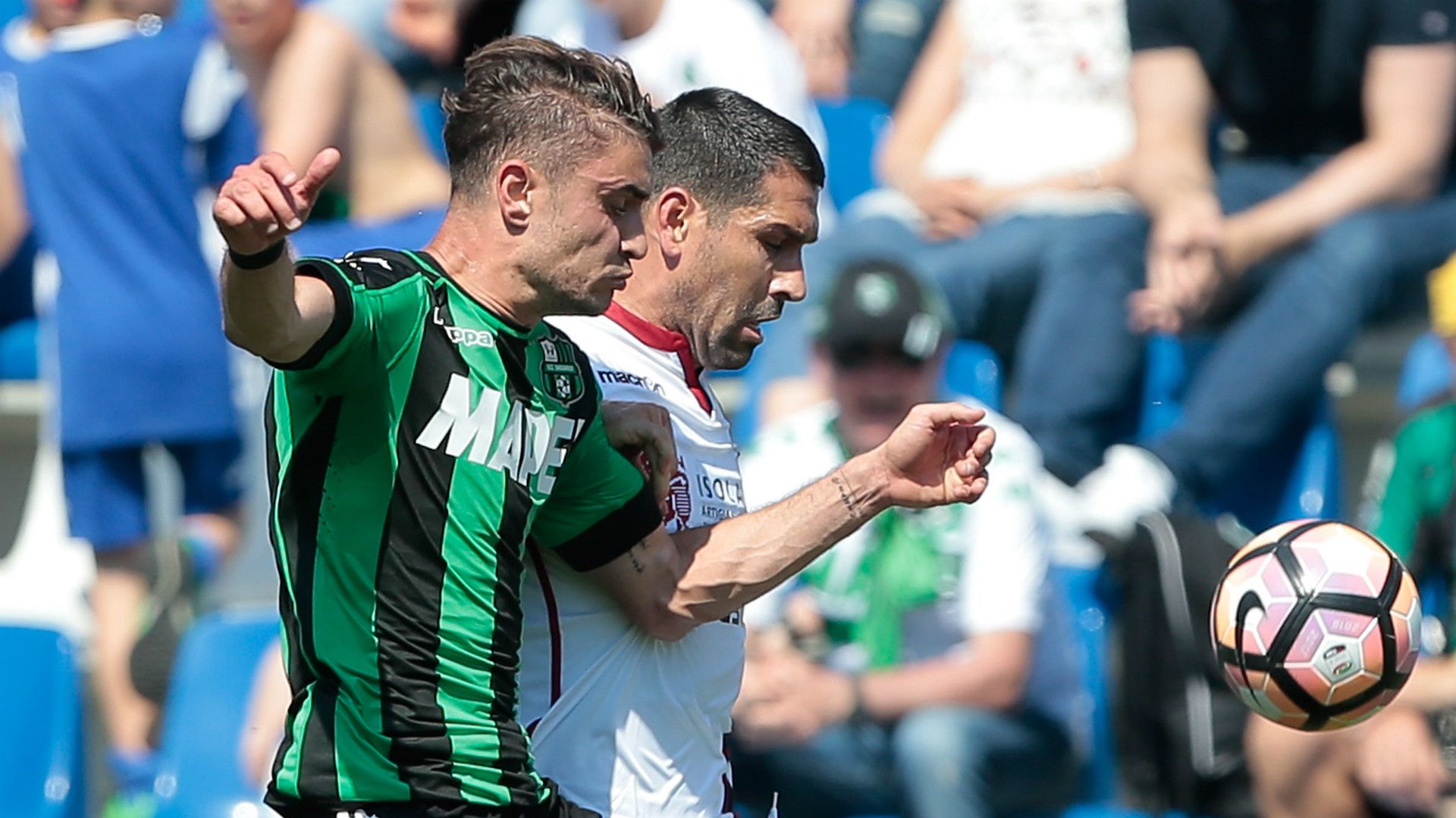 Pol Lirola, Marco Borriello, Sassuolo, Cagliari, Serie A, 05212017