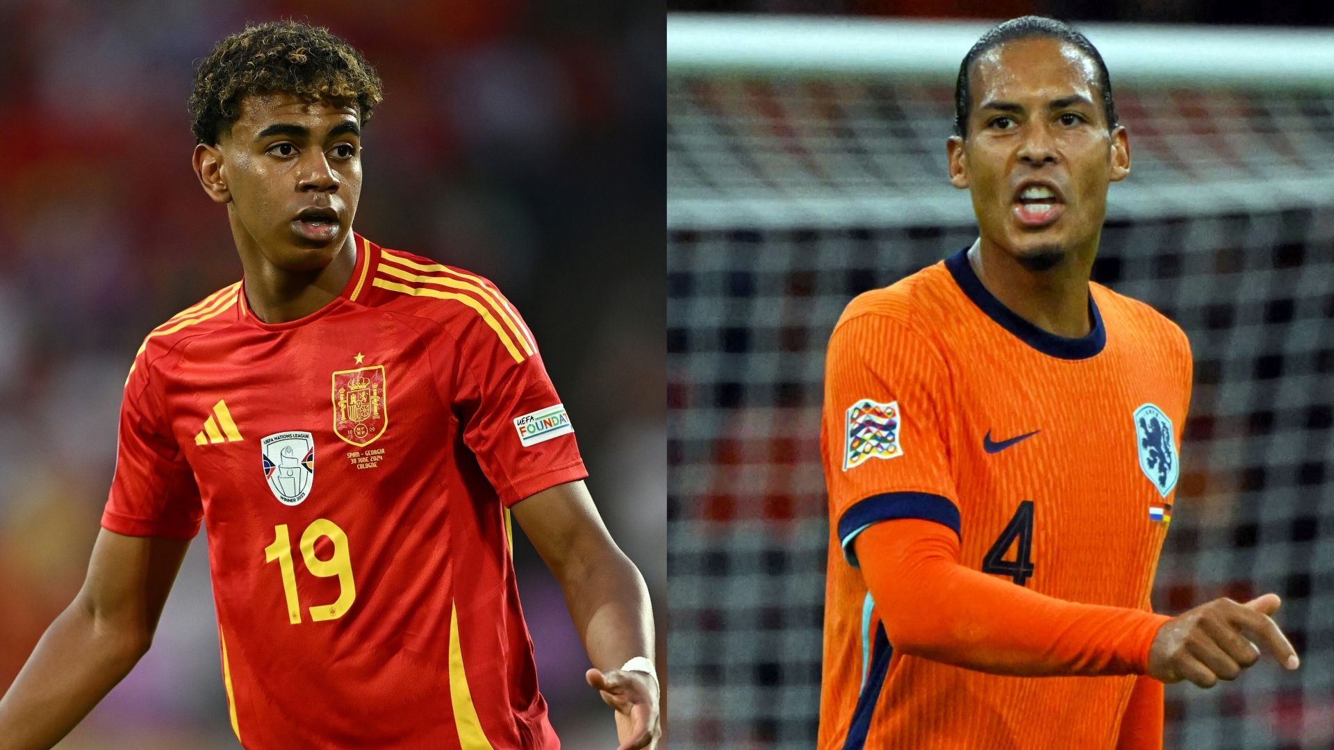 Lamine Yamal Spain Virgil van Dijk Netherlands