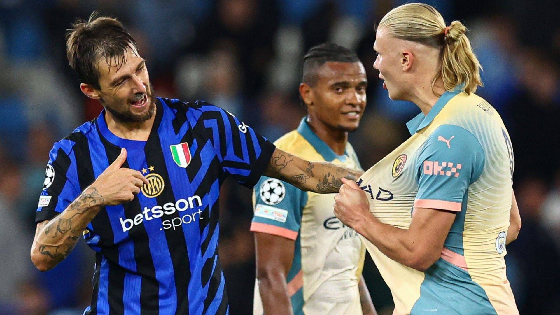 ONLY GERMANY Francesco Acerbi Erling Haaland Inter Manchester City 2024