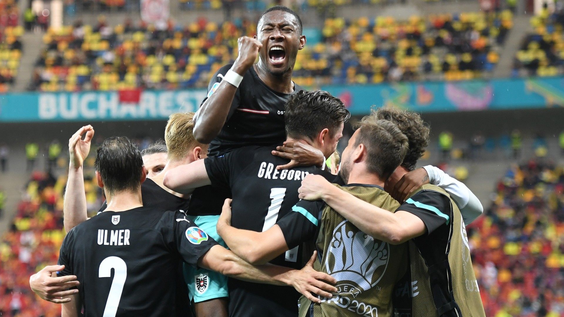 David Alaba Michael Gregoritsch Austria vs North Macedonia Euro 2020