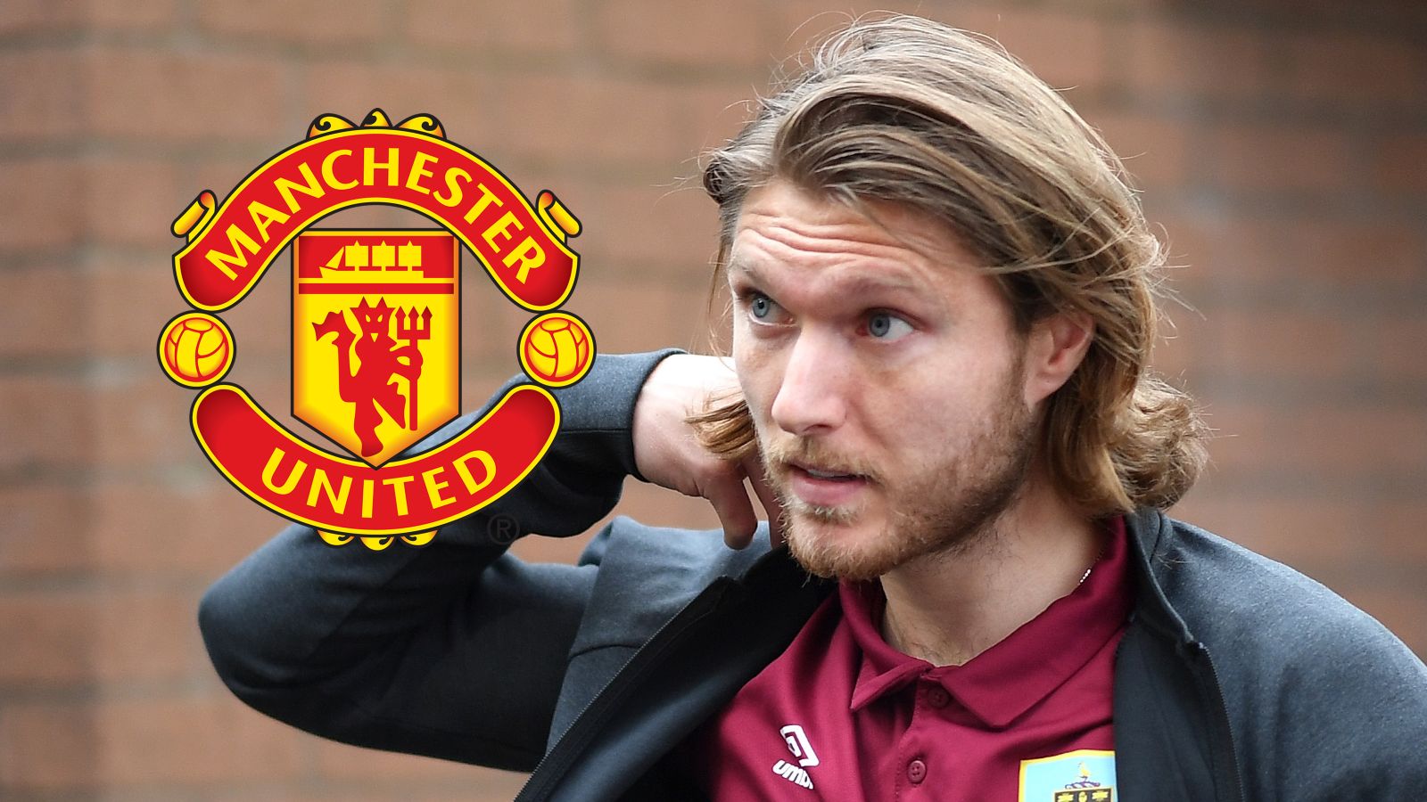 Jeff Hendrick, Burnley, Man Utd badge