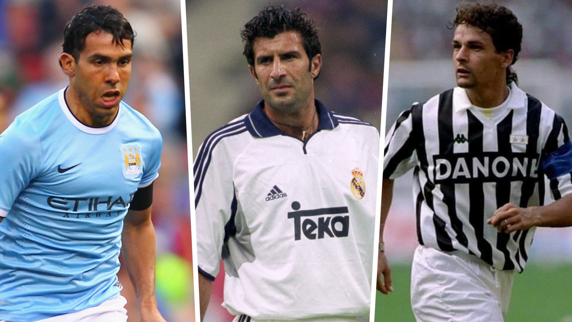 Carlos Tevez Luis Figo Roberto Baggio