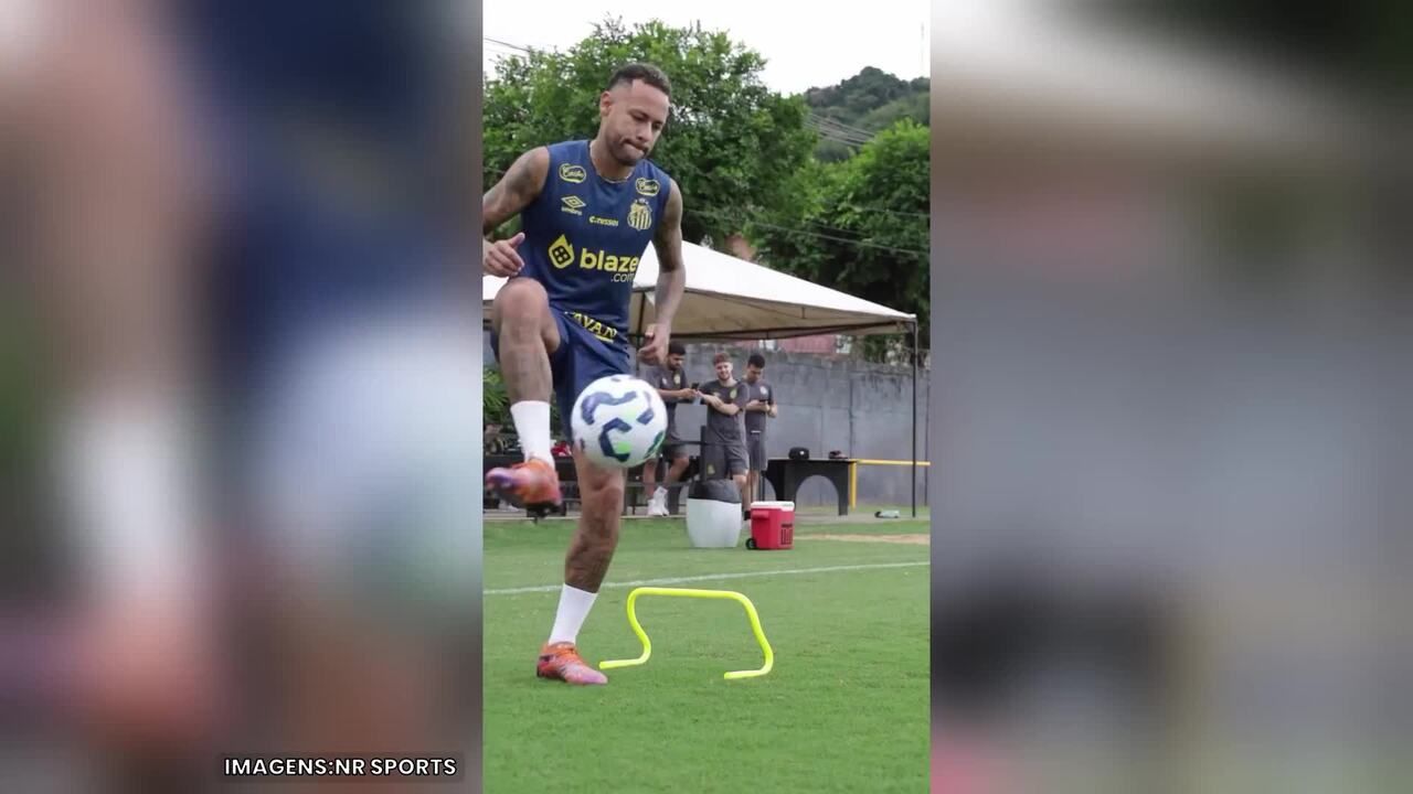 VIDEO ARTICLE ONLY - Neymar em treino pelo Santos, 2025