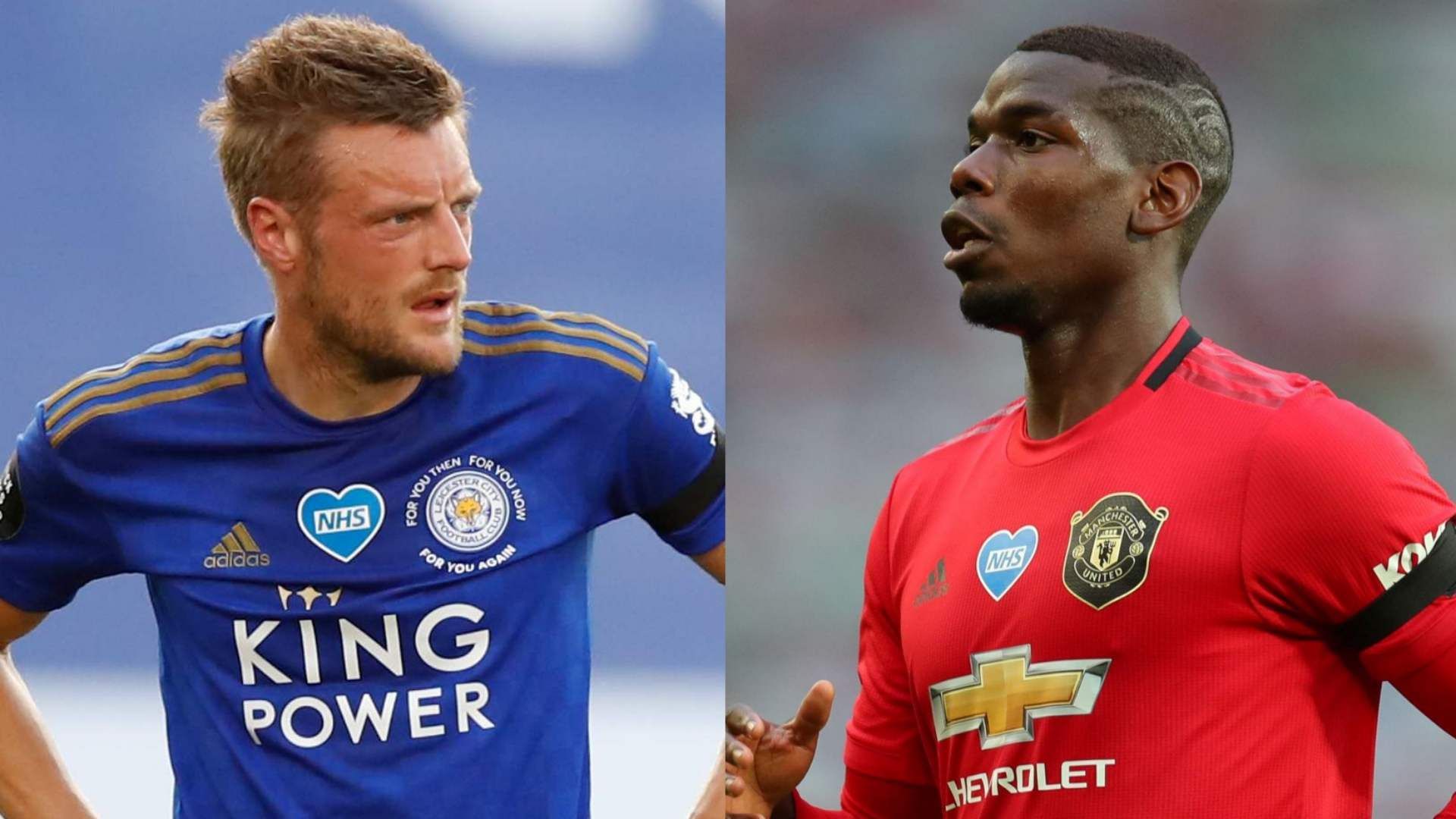 Jamie Vardy Leicester City Paul Pogba Manchester United 2019-20