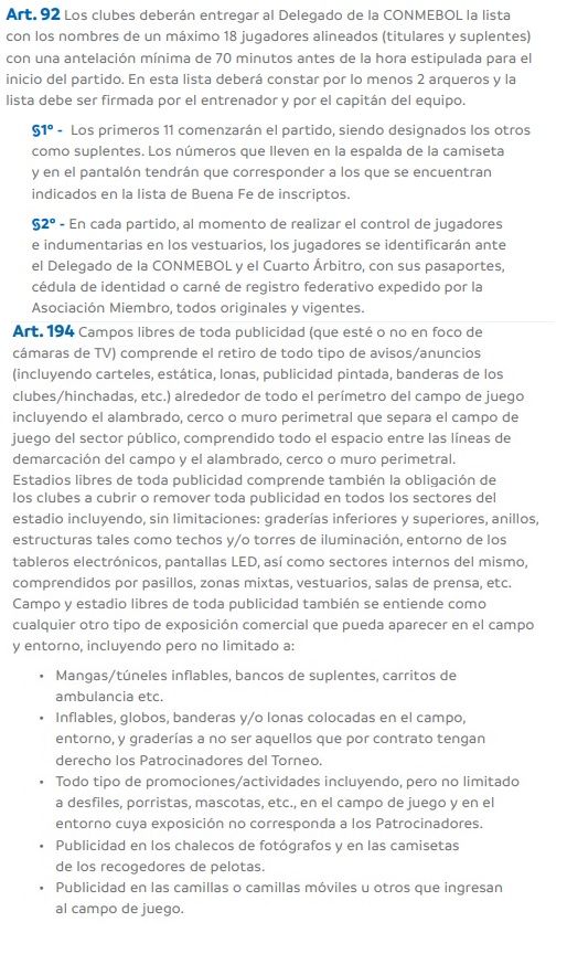 Sancion Conmebol River 25102018