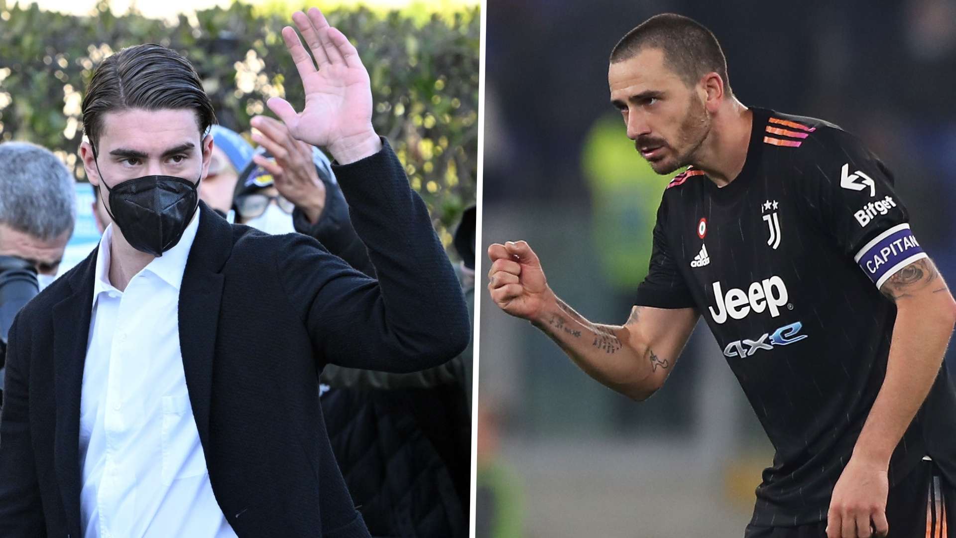 Dusan Vlahovic Leonardo Bonucci GFX