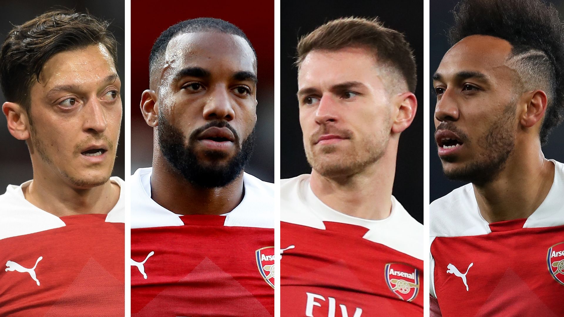 Mesut Ozil Alexandre Lacazette Aaron Ramsey Pierre-Emerick Aubameyang Arsenal