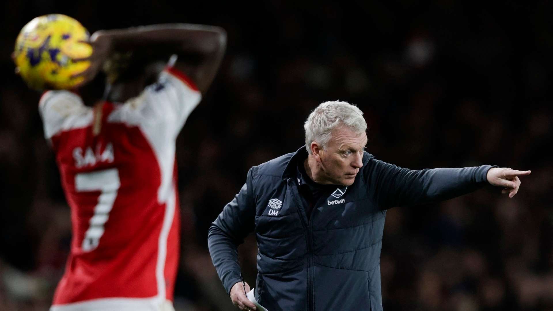 David Moyes - Arsenal vs West Ham Premier League 28122023