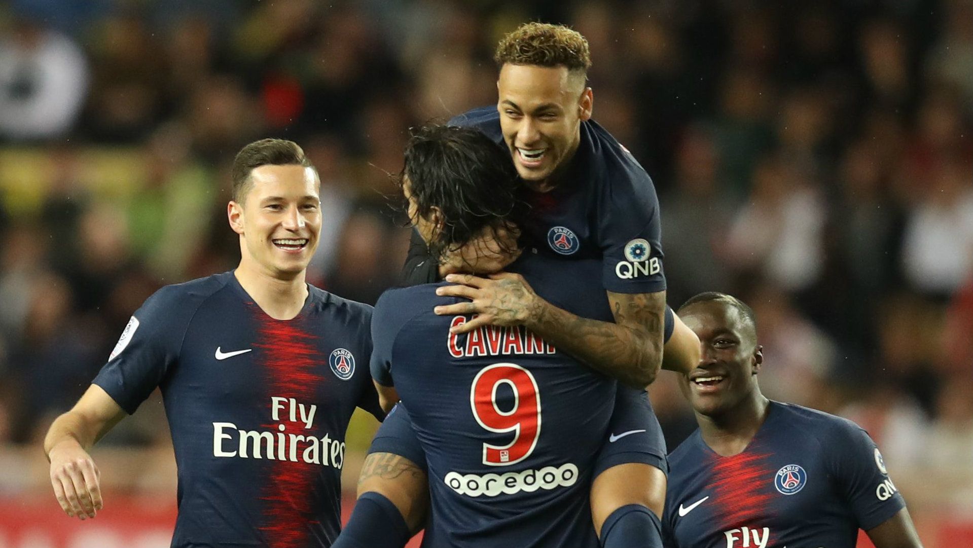 Neymar Edinson Cavani Monaco vs PSG Ligue 1 2018-19