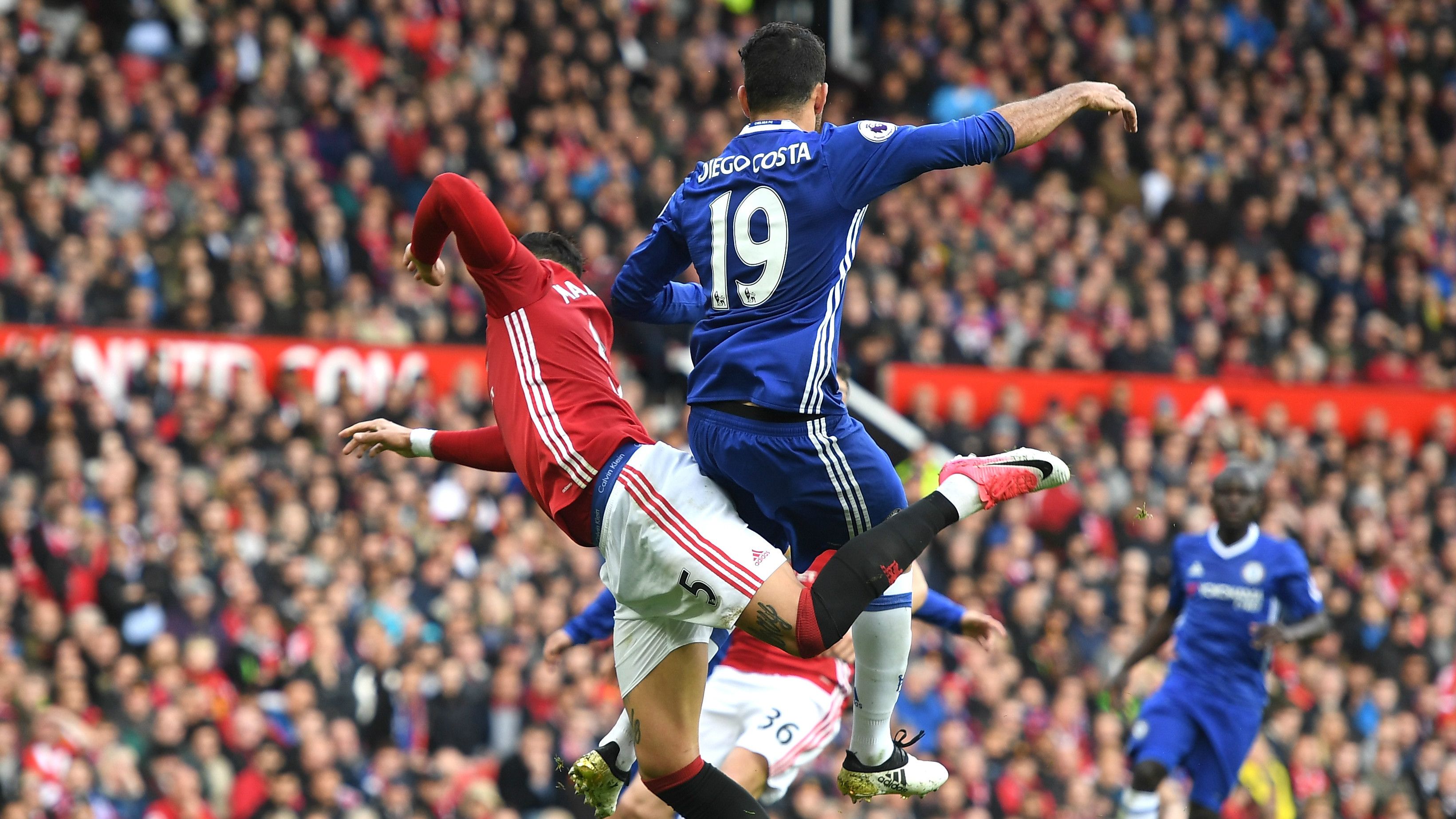 Diego Costa Marcos Rojo Manchester United Chelsea Premier League