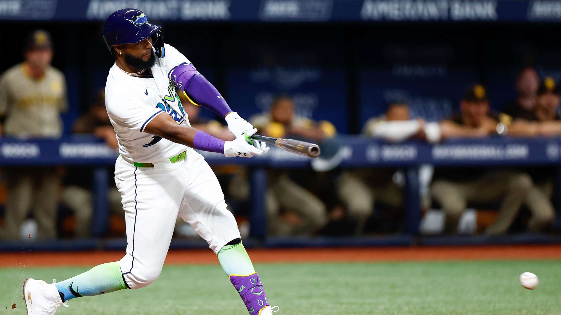 Junior Caminero #13 of the Tampa Bay Rays