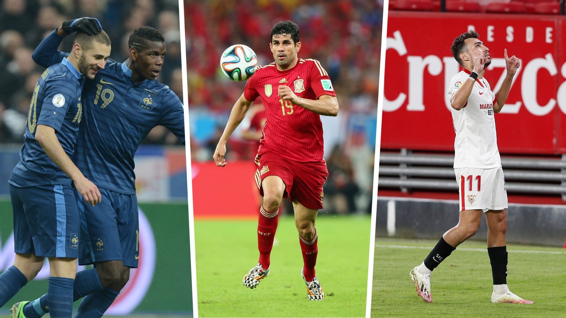 Munir El Haddadi Diego Costa Karim Benzema