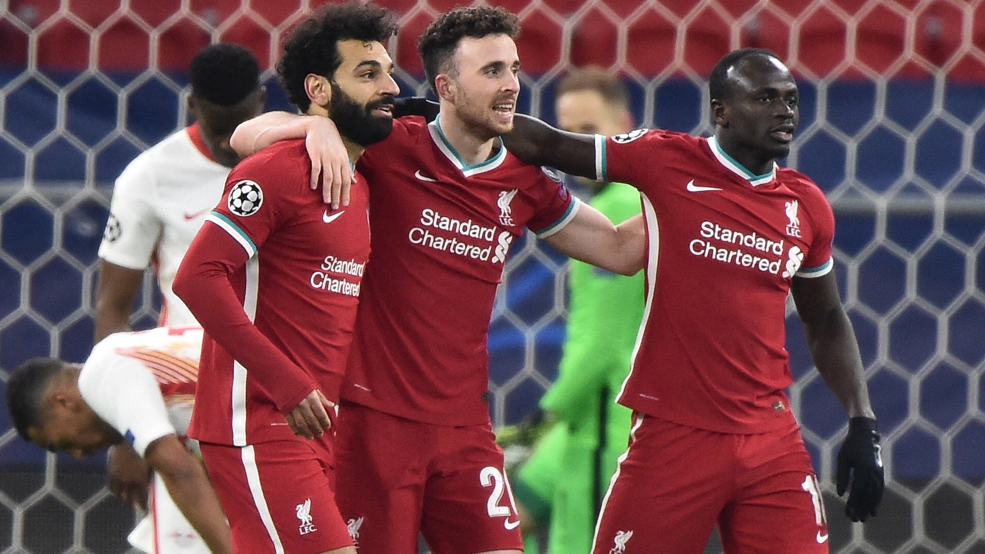 Salah Jota Mane Liverpool Leipzig 2021